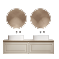 Мебель для ванной комнаты Sancos Very 160 beige soft, столешница бежевая TT160A2, раковина CN6052