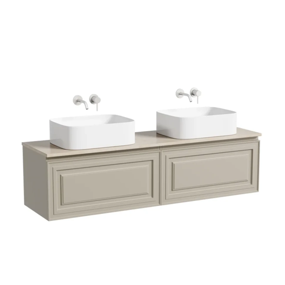 Мебель для ванной комнаты Sancos Very 160 beige soft, столешница бежевая TT160A2, раковина CN6052