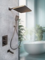 Душевой комплект AltroBagno Lamberto AltroBagnoLamberto040411GM С ВНУТРЕННЕЙ ЧАСТЬЮ, оружейная сталь