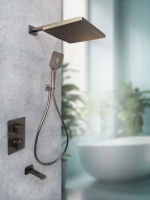 Душевой комплект AltroBagno Lamberto AltroBagnoLamberto040411GM С ВНУТРЕННЕЙ ЧАСТЬЮ, оружейная сталь