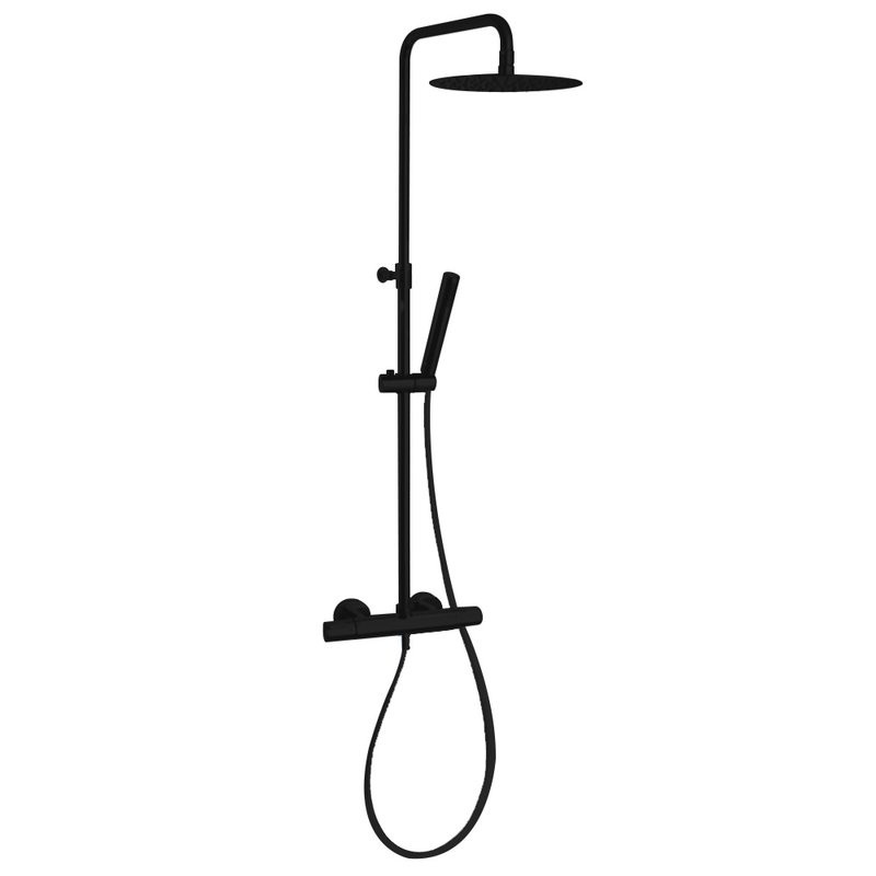 Душевая стойка Ramonsoler Tzar 345402RM250NM черная, с термостатом