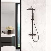 Душевая стойка Ramonsoler Tzar 345402RM250NM черная, с термостатом