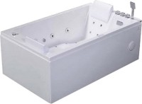Акриловая ванна Orans BT-62115BR 170x100 см, правая, пристенная, с гидромассажем, белая, с каркасом, для двоих, с экранами, со смесителем, со сливом-переливом, с подсветкой, с подголовником