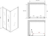 Душевой уголок Abber Sonnenstrand AG07120B-S90B 120x90, профиль черный, стекло прозрачное