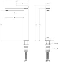 Смеситель Cezares Slider SLIDER-LC-01-W0 хром