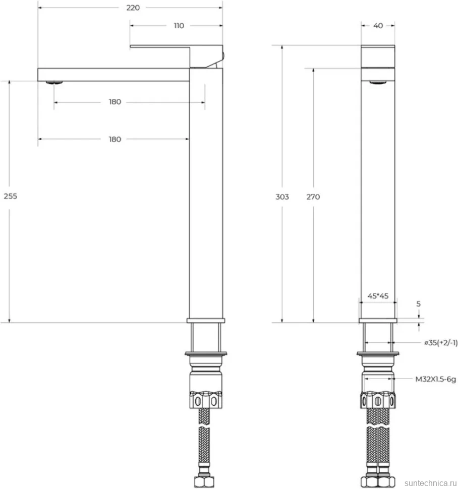Смеситель Cezares Slider SLIDER-LC-01-W0 хром