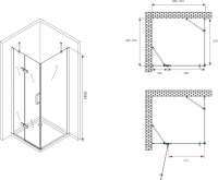 Душевой уголок Abber Zart AG08100-S71 100х70, профиль хром, стекло прозрачное