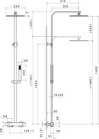 Душевая стойка KERAMA MARAZZI Futura 61158KM.01.093 черный матовый