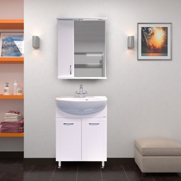 Мебель для ванной комнаты Misty Уют 60 прямая белая