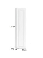 Шкаф-пенал для ванной Belux София ПН 30 подвесной, белый глянцевый