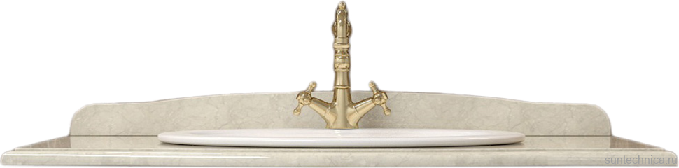 Тумба с раковиной Opadiris Лаура 100 белая с патиной