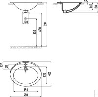 Тумба с раковиной Opadiris Лаура 100 белая с патиной