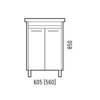 Тумба с раковиной Corozo Лорена 60 напольная, пайн