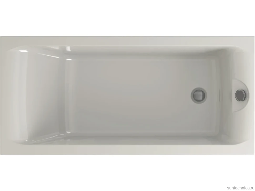 Акриловая ванна EUROLUX Qwatry 150x70 см, пристенная, белая, с каркасом