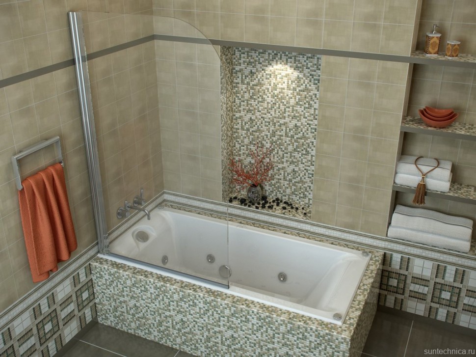 Акриловая ванна EUROLUX Qwatry 150x70 см, пристенная, белая, с каркасом