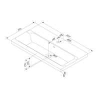 Тумба с раковиной AM.PM Gem 80 подвесная, 2 ящика, белый глянец