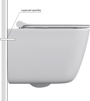 Комплект Унитаз подвесной Berges Quattro S Rimless безободковый, с микролифтом + Инсталляция Atom Line с кнопкой смыва черная матовая