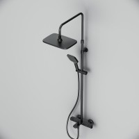 Душевая стойка AM.PM Func F078F522 с термостатом, черная