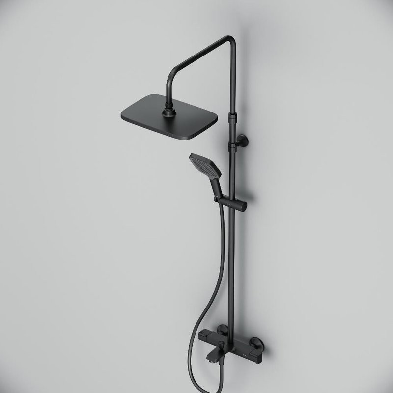 Душевая стойка AM.PM Func F078F522 с термостатом, черная