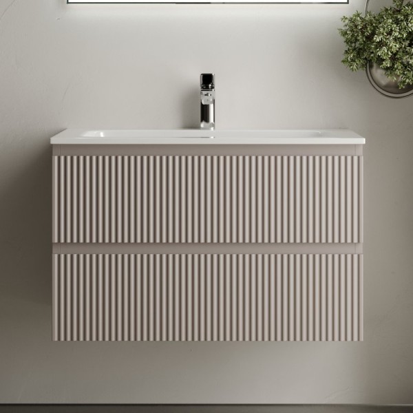 Тумба с раковиной Sancos Snob R 80 см, doha soft