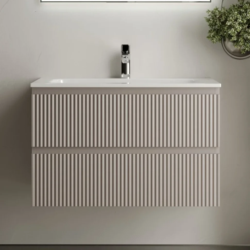 Тумба с раковиной Sancos Snob R 80 см, doha soft