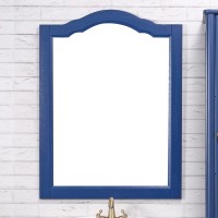 Мебель для ванной комнаты ValenHouse Эстетика 80, синяя, подвесная, ручки бронза