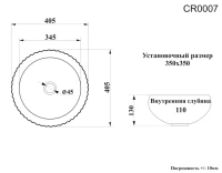 Накладная раковина Ceruttispa CR0007 41 глянцевая белая, круглая
