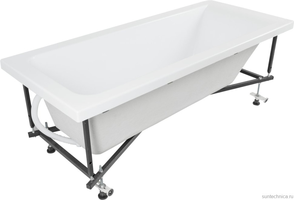 Акриловая ванна Aquanet Bright 267835 170x70 см, пристенная, белая, с каркасом