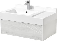 Мебель для ванной комнаты AQUATON Сакура 80 L, ольха наварра, белая