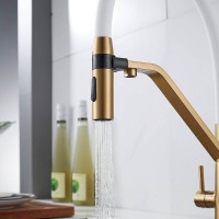 Смеситель для кухни Shevanik S278G золотой сатин, белый