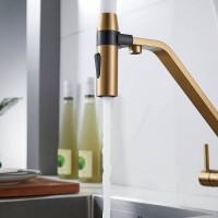 Смеситель для кухни Shevanik S278G золотой сатин, белый