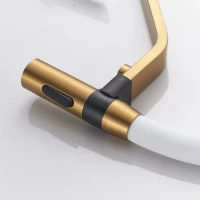 Смеситель для кухни Shevanik S278G золотой сатин, белый