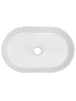 Накладная раковина Cezares 46 глянцевая белая, овальная, фаянс