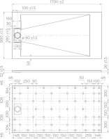 Поддон для душа RGW TUS W 170x90
