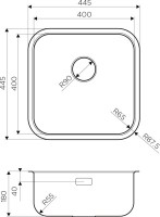 Комплект Мойка Omoikiri Omi 44-U/IF-IN Quadro нержавеющая сталь + Смеситель Tonami C хром