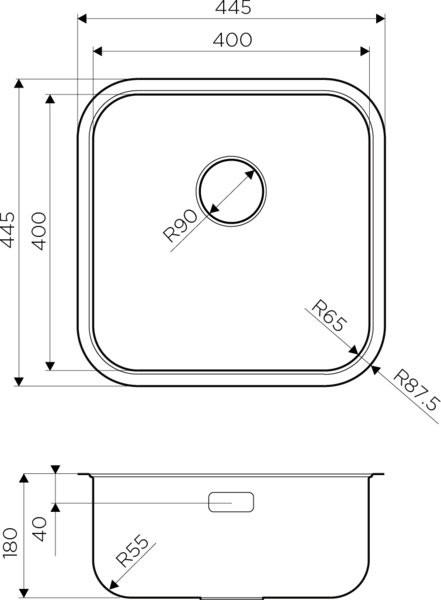 Комплект Мойка Omoikiri Omi 44-U/IF-IN Quadro нержавеющая сталь + Смеситель Tonami C хром