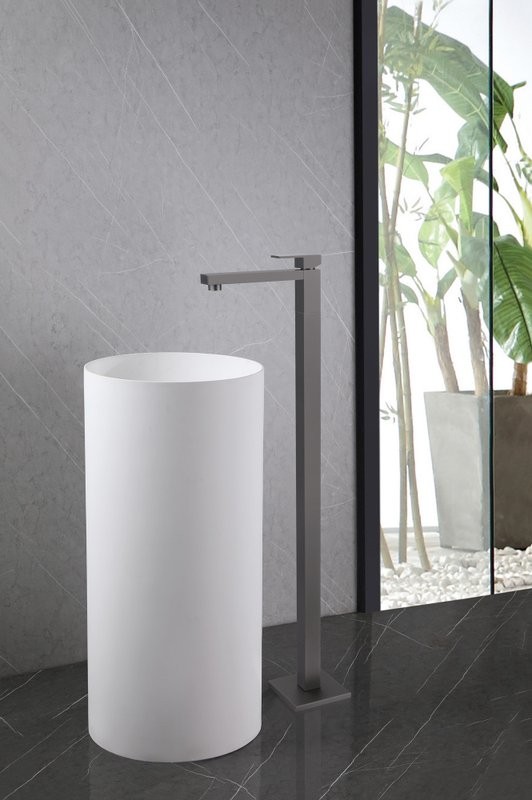 Напольный смеситель для раковины Abber Daheim AF8241NG С ВНУТРЕННЕЙ ЧАСТЬЮ, никель