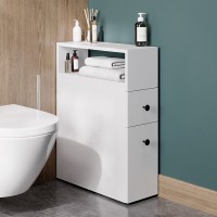 Тумба в туалет Onika Кроун 20 напольная, с открытой полкой, белая