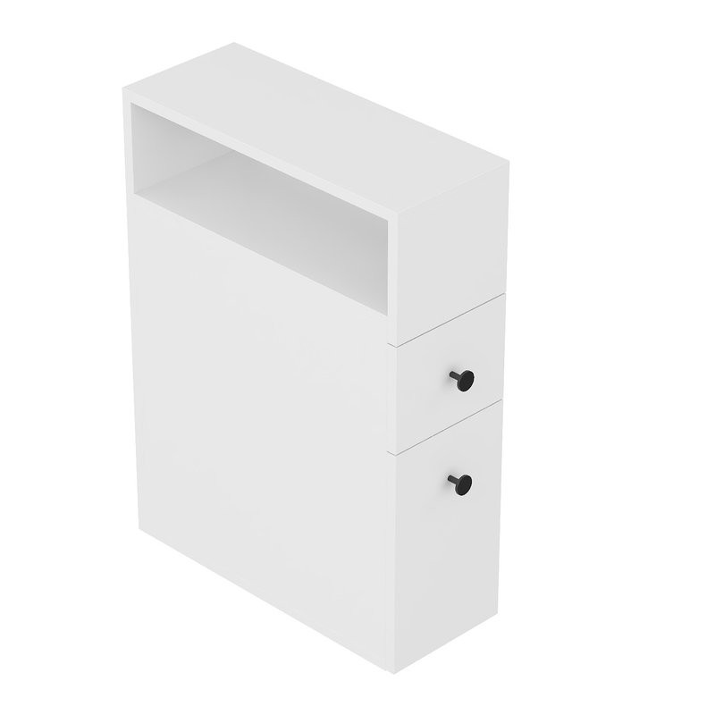 Тумба в туалет Onika Кроун 20 напольная, с открытой полкой, белая