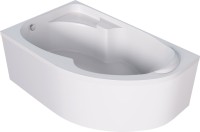 Акриловая ванна 1MarKa Diana L 150x90 см, угловая, левая, пристенная, белая, асимметричная, с каркасом