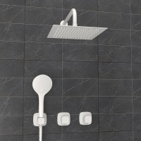 Душевой комплект Wasserkraft Saale A9551.266.146.254.328.156.155 С ВНУТРЕННЕЙ ЧАСТЬЮ, белый