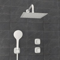 Душевой комплект Wasserkraft Saale A9551.266.146.254.328.156.155 С ВНУТРЕННЕЙ ЧАСТЬЮ, белый