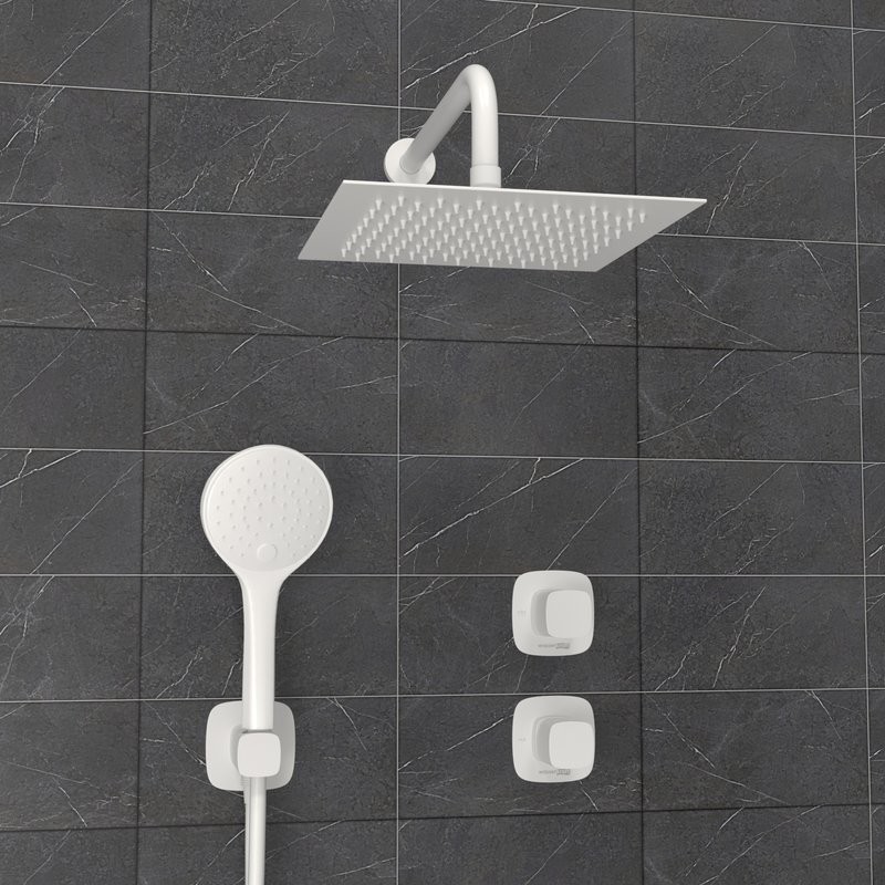 Душевой комплект Wasserkraft Saale A9551.266.146.254.328.156.155 С ВНУТРЕННЕЙ ЧАСТЬЮ, белый