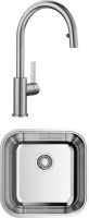 Комплект Мойка Omoikiri Omi 44-U/IF-IN Quadro нержавеющая сталь + Смеситель Blanco Candor-S 523121