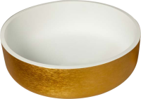 Накладная раковина Armadi Art NeoArt 819-G 42 золотая, круглая, искусственный камень