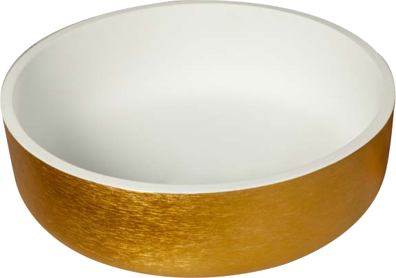 Накладная раковина Armadi Art NeoArt 819-G 42 золотая, круглая, искусственный камень