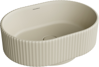 Накладная раковина KERAMA MARAZZI Vento 51 матовая песочная, овальная, фаянс