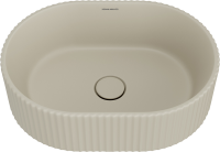 Накладная раковина KERAMA MARAZZI Vento 51 матовая песочная, овальная, фаянс