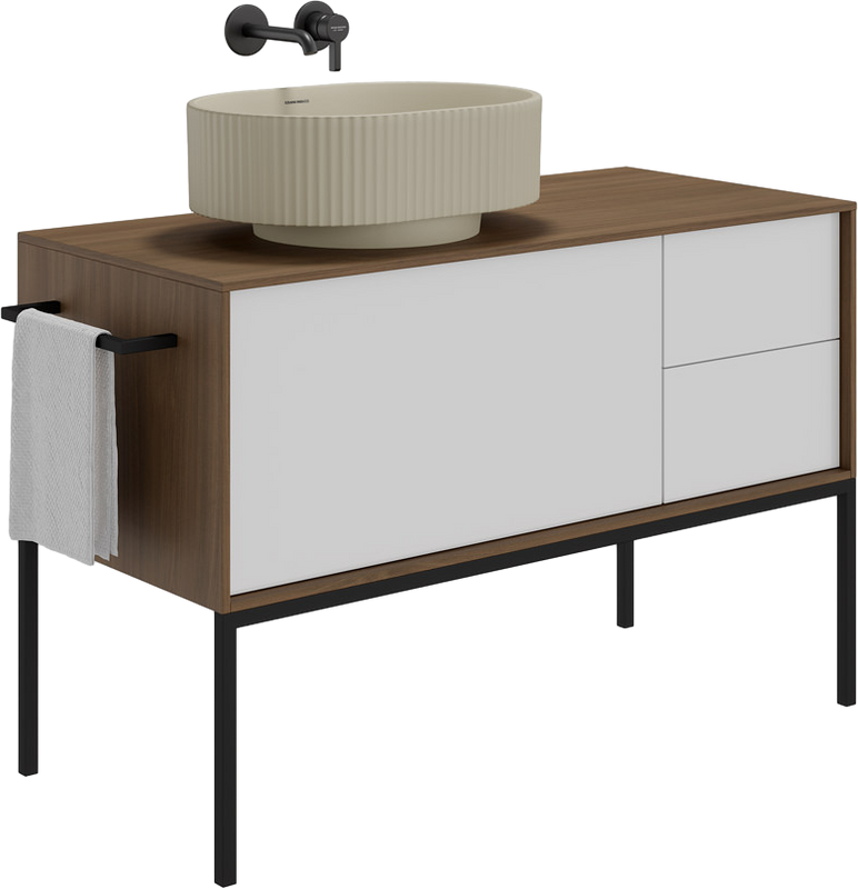 Накладная раковина KERAMA MARAZZI Vento 51 матовая песочная, овальная, фаянс