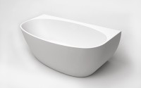 Акриловая ванна BelBagno BB83-1700-W0 170x80 см, пристенная, белая, овальная, на ножках, с донным клапаном